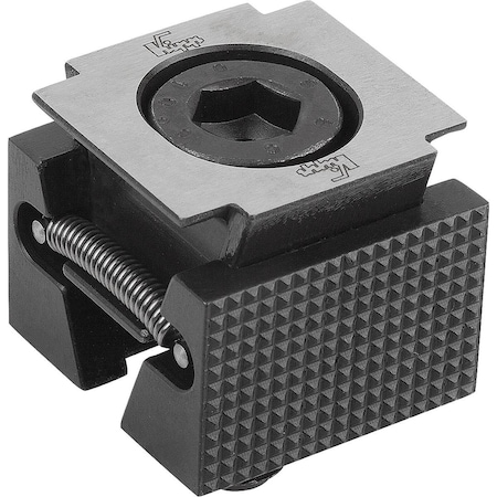 Kipp Wedge Clamp Narrow, Serrated B=30, Carbon Steel Black Hardened K0039.2112